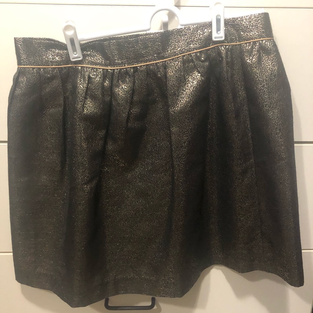 Gold print skirt